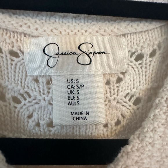 ❤️ BOGO Jessica Simpson Ivory Knit Sweater Size Small - Picture 2 of 7